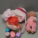 SMILESSKIDDO Baby Doll Set - 14" Babydoll with Dolls Accessories, Realistic Pretend Play Doll Includes Carrier Bassinet Bed, Feeding Set, Doll Clothes, Toddler Toys Gifts for 1 2 3 4 5 Year Old