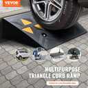 VEVOR Rubber Curb Ramp 2 Pack, 4.3" Rise Height Heavy-Duty 33069 lbs/15 T Capacity Threshold Ramps, Driveway Ramps with Stable Grid Structure for Cars, Wheelchairs, Bikes, Motorcycles
