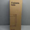 27.5 Inch Tall Folding Dog Gates for Doorways 27.5"-55" Wide 2 Panel Expandable Mesh Baby Gate Short Adjustable Mesh Dog Gate Step Over Puppy Gates for The House Small Doggy Barrier Indoor (Black)