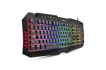 Samurai LED Gaming Keyboard, RGB Backlit, Responsive Keys, Anti-Ghosting
