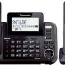 Panasonic Cordless Phone System, 2 Line with 2 Handsets - Answering Machine, Link2Cell, 3-Way Conference, Call Block, Long Range DECT 6.0, Bluetooth - KX-TG9542B (Black)