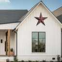 Qobumy 36Inch Large Metal Barn Star-Red Barn Star Outdoor Decoration-Metal Stars for Outside Texas Stars Art Rustic Vintage Western Country Home Farmhouse Wall art Decor