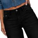 Straight Leg Jeans for Women Trendy High Waisted Cropped Boyfriend Mom Stretchy Frayed Hem Loose Wide Leg Baggy Pants (Black)
