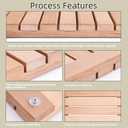 bingaai Cedar Wood Shower Mat, Cedar Wooden Bath Mats, 30" Square Mat, Foldable Wood Bath Mat Non-Slip for Bathroom Bathtub Spa Sauna Garden Home, Wooden Floor Mat Large for Indoor and Outdoor