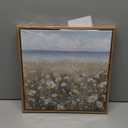 amatop Framed Wall Art Bathroom Dcor Boho Beach Coastal Vintage Floral Wall Picture Flower Daisy Flowers by Sea Canvas Print Nautical Small Artwork For Home Farmhouse Living Room Bedroom Office (13.5"L x 13.5"W)