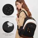 LOVEVOOK Laptop Backpack for Women, 15.6 inch Waterproof College Backpack Woman with Laptop Compartment Computer Bag Travel Backpack Purse, Large Black Computer Daypack for Work Casual