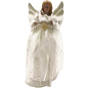 KSA 10" Lighted Seasons of Elegnace Angel Christmas Tree Topper - Clear Lights