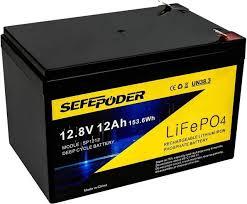 SEFEPODER 1 Pack 12V 15Ah LiFePO4 Deep Cycle Battery, 2000+ Cycles Rechargeable Battery for Scooter, Lighting, Power Wheels, Fish Finder and More with Built-in 16A BMS