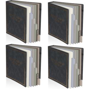 chiazllta 4 Pcs Estate Planning Portfolio Binder with Index Tab Divider When I Die Organizer Binder End of Life Planner Organizing Will Trusts Powers of Attorney Final Wishes PU Leather 3 Ring (Black)