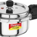 Prestige Deluxe Alpha Svachh Stainless Steel Pressure Cooker with Alpha Base and Deep Lid for Spillage Control, (3 Liter)