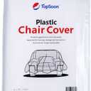 TopSoon 2Pack Heavy Duty Plastic Chair Cover,Furniture Living Room Chairs for Storage and Moving,Waterproof Dust-Proof Armchair Covers,Clear Couch Covers, 46-inch by 76-inch