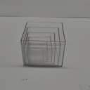 6 Pcs Clear Acrylic Boxes for Display as Buffet Risers and Stands, Food Risers for Party, Table, Stands, including 8", 7", 6", 5", 4", 3" (Small, 6Pcs, Clear)