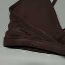 HIGORUN Workout Sports Bras for Women Backless Padded V Neck Strappy Bra Low Impact Y Back Gym Yoga Tops, M