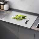 Kitchen Stainless Steel Cutting Board (70 x 58cm / 27.5"L x 22.8"W) | Stainless steel cutting board with lips. Great for meat, fruits, vegetables and baking. Easy to clean and store.