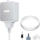 NICREW Nano Silent Aquarium Air Pump White, Aquarium Aerator with Accessories for Up to 10 Gallon Fish Tank, Super Quiet, 0.3 L/min, 1.5 Watts