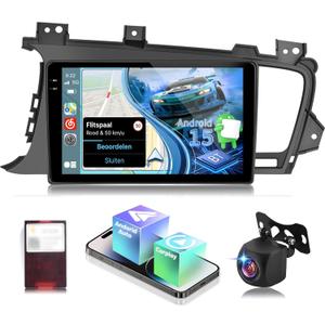 [4+128G] NHOPEEW Upgrade Radio for Kia Optima K5 2010-2013: 9 inch Incell Touchscreen Android Optima Stereo - Wireless Carplay & Android Auto, 5G/WiFi, GPS, Custom Homepage, BT 5.0 + Backup Camera