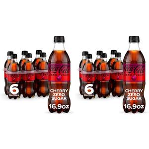 Coca-Cola Cherry Coke Zero Sugar | 16.9 fl oz | 12 Pack | BBD Mar 02 2025