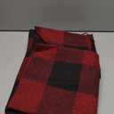 Tosewever Set of 4 Christmas Buffalo Check Plaid Pillow Covers, 18 x 18 inches Red and Black Farmhouse Pillow Cases, Cotton Linen Throw Pillow Covers Cushion Case for Home Decor Car Bed Sofa Couch