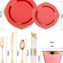 Goodluck 700 Piece Red Dinnerware Set for 100 Guests