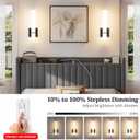 Hardwired Black Wall Sconces Set of Two Modern Bathroom Sconce 5CCT Dimmable for Living Room Bedroom Bathroom