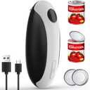 Electric Can Opener, Can Opener Electric Fits All Can Sizes, One Touch USB Rechargeable Electric Can Opener for Kitchen and Seniors with Arthritis, Chef, Automatic Can Opener, Portable Kitchen Gadgets