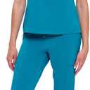 Natural Uniforms Womens Cool Stretch Modern Tuck-In Top Yoga Jogger Scrub Set, XXL
