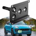 Front License Plate Bracket Compatible with 2014-2022 Porsche Macan, 2016-up Audi Q7 No Drill Tow Hook License Plate Holder, Car Tag Frame, Bumper Relocator Adapter Kit