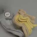 6 Pairs Merino Wool Ankle Running Hiking Socks Compression Support Breathable Thick Cushion No Show Socks for Women Men (Medium, Ivory/Beige/Pink)