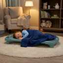Angeles SpaceLine Cot Toddler Size, Teal, AFB5731GN, Nursery, Daycare and Preschool Portable Nap Cot, Kids Indoor Classroom Sleeping and Rest Cots