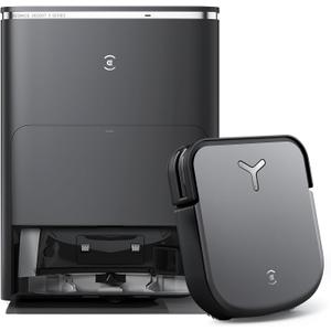 ECOVACS DEEBOT X2 Omni Robot Vacuum and Mop, 8000Pa Suction, 15mm Lift, Omni Station with Hot Water Mop Washing, Self-Emptying, Hot Air Drying, Auto-Refill, Obstacle Avoidance,Black