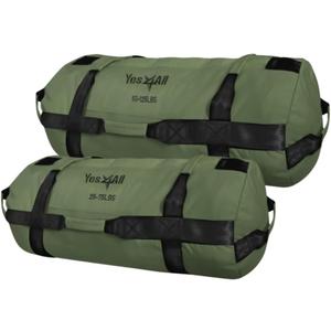 Yes4All Sandbags for Working Out, Adjustable Sand Bags for Weight Training with Handles, Multiple Colors & Sizes 5-200lbs