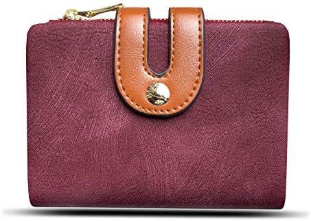 PofeeXIO Womens Wallets Small Rfid Ladies Bifold Wallet With Zipper Coin Pocket,Mini Purse Soft Compact Thin (purple)