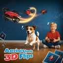 Veeniix V995 Red Mini Drone for Kids and Beginners,Indoor RC Quadcopter Plane with 3D Flips, 360 Rotation, Circle Fly, Auto Hover, Headless Mode, 21Mins 3 Batteries, Gift for Boys and Girls