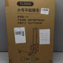 Folding Trolley for Moving, 330 lbs Heavy Duty Luggage,4 Wheel Foldable,Expandable Platform with Bungee Cord, Portable Moving Utility Carts Cart Utility Carts Trolley Cart, (Black, L)