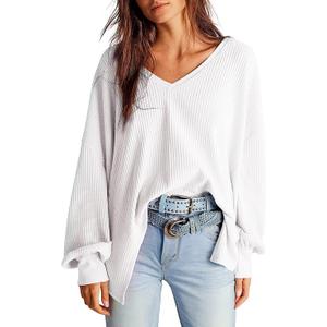 DOKOTOO Womens Tops Waffle Knit Long Sleeve Size XL