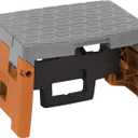 COSCO 1 Step Molded Folding Step Stool, Type 1A, Black, Orange, and Gray
