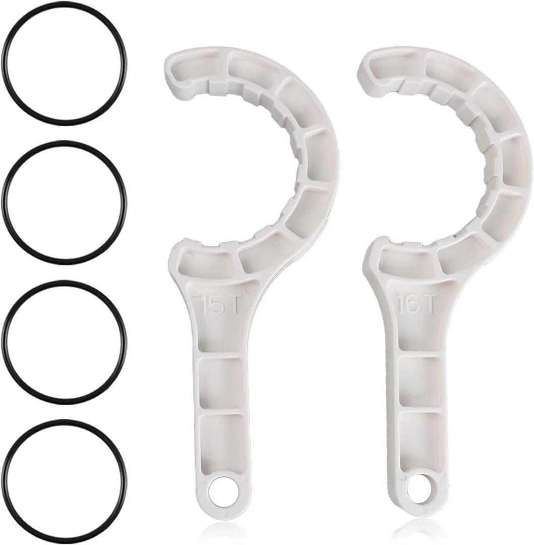 15 & 16 Pads Salt Water Chlorinator Wrench for Hayward GLX-Cell 2" Union Pool Maintenance Kit with 4 O-Rings, White