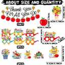 Teacher Appreciation Week Decorations Set, Thank You Teachers Staff Background, Thank You for All You Do Banner, School Classroom Decorations Hanging Swirl, Honeycomb Centerpieces, Paper Eyeglasses