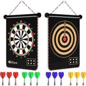 Gitus Magnetic Dart Board Indoor Outdoor Games for Kids with 12 Darts, Gifts for Teenage Boys Teen Boys Gifts Ideas Toys Gifts for 8 9 10 11 12 13 Year Old Boy Game Room Decor