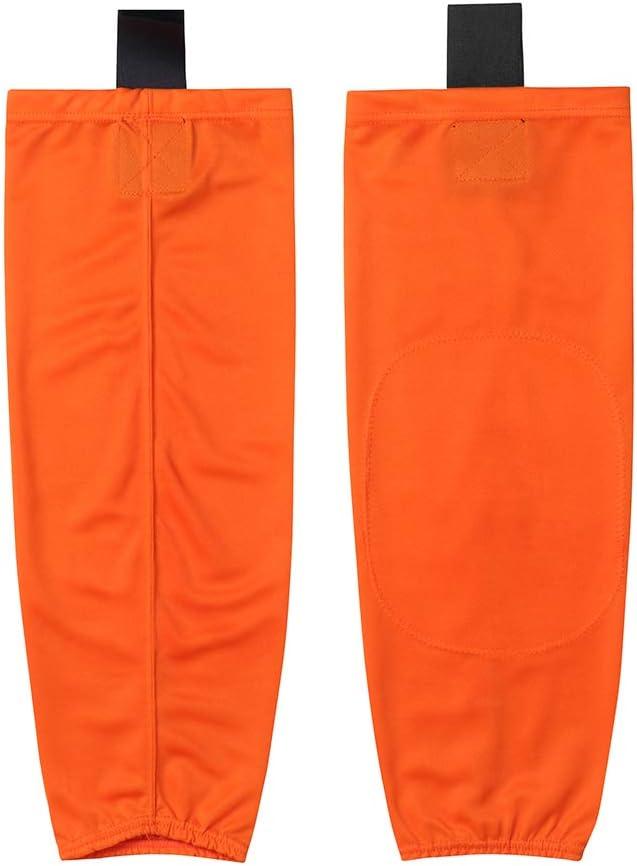 EALER HS80 Series Solid Color Dry Fit Practice Ice Hockey Socks for Men & Boy-Senior & Junior-Adult & Youth (20-22, Xw088#orange)