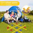 Giant Tic Tac Toe Outdoor Games for Kids Adults Family, Portable Tic Tac Toe Bean Bag Toss with 10pcs Bean Bag, Large Outdoor Lawn Backyard Games Carnival Field Day Game