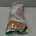 ZeeMart Hemstitched Embroidery Striped Boho Tablecloth 60x84 Inch Caramel, Heavy Weight Farmhouse Burlap Linen Orange Brown Tablecloth, Wrinkle Resistant Washable Table Cloth for Rectangle Table