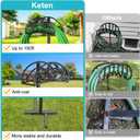 Keten Garden Hose Holder, Detachable Metal Water Hose Holder Stand, Heavy Duty Freestanding Garden Hose Reel Rack and Hose Storage Organizer for Outside Yard