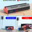 iPLYGAM Switch Dock for Nintendo Switch1/OLED, Portable Switch Docking Station with 4K HDMI/USB Port/Type Port, Replacement for Nintendo Dock Charging Stand (NO Cable Included)