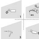 Raft Floating Shelf Wood Round Wall Mounted Showcase Wall Shelf Hanging Planter Storage Wooden Shelf for Plants Photo Candle Invisible Wall Decoration Design Set of 2 (Square 7.09 inch)