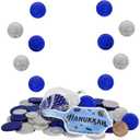 2 x The Dreidel Company 10 Mesh Bags Original Hanukkah Chocolate Gelt Blue & Silver Coins in Mesh Bags, Made with Premium Belgian Milk Chocolate, Gluten Free, Non-GMO, Kosher Certified Dairy (EXP 08/21/28)