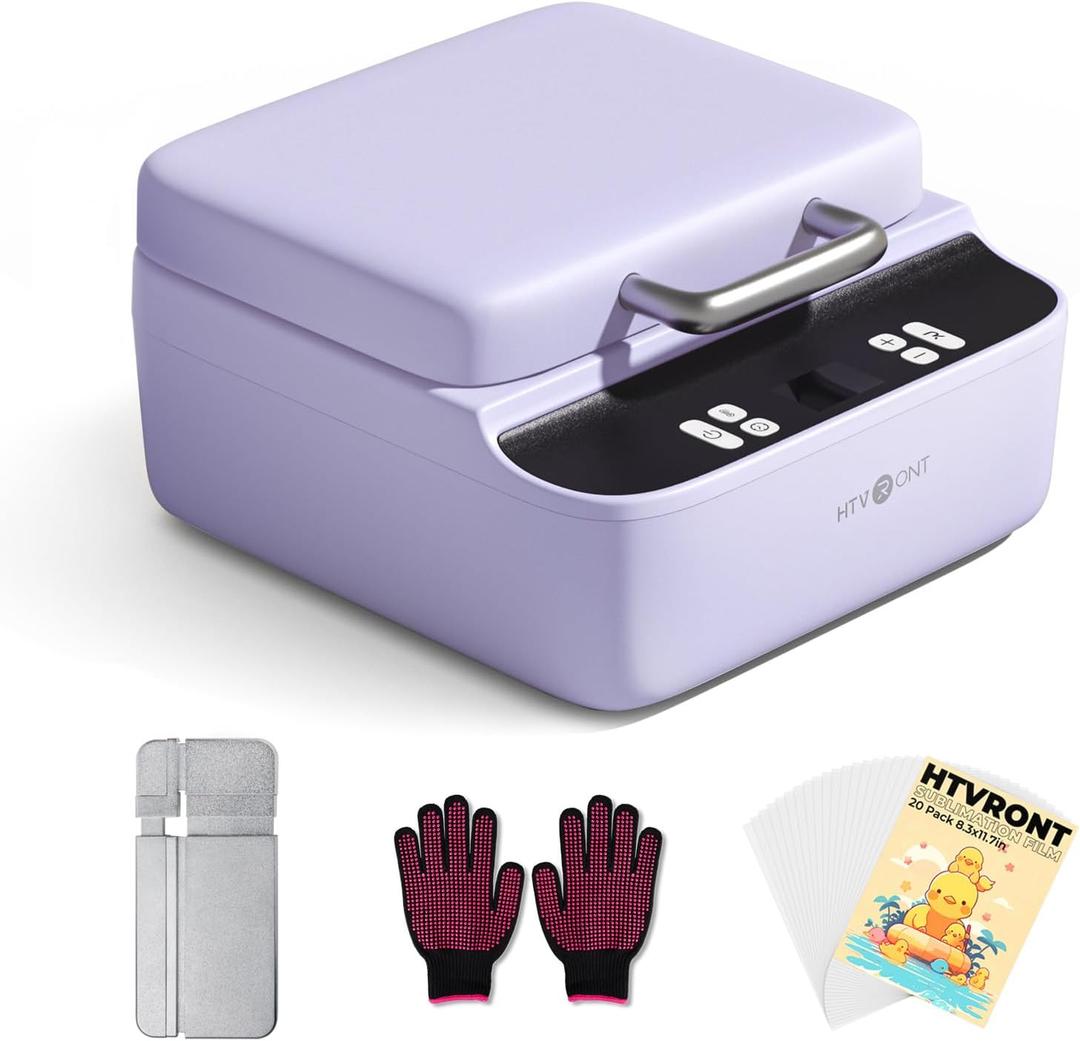HTVRONT Phone Case Heat Press Machine Compatible with iPhone - H17 Phone Case Auto Heat Press with 3D Vacuum Heat, Precise Temperature Sublimation Phone Case Press Machine for Badges, Coasters, etc