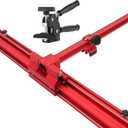 Red Manual Manual Tile Cutter Professional Large Tile Cutter Tool Portable 71" (1.8 m) Guide, Max Cutting Width 35.4" (90 cm), Ideal for Contractor