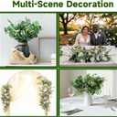 150 Pcs 5 Kinds Artificial Greenery Stems Mixed Artificial Eucalyptus Wedding Bouquet Bulk Fake Eucalyptus Stems Greenery Leaves for Vase Wedding Home Table Decor DIY Bouquets (Green)