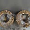 Frideko Plug in Wall Sconces Set of Two Hand Woven Lamp with Cord Rattan Lights Farmhouse Sconce Mounted Light Boho Lighting for Bedroom Living Room (Brown(2PC))